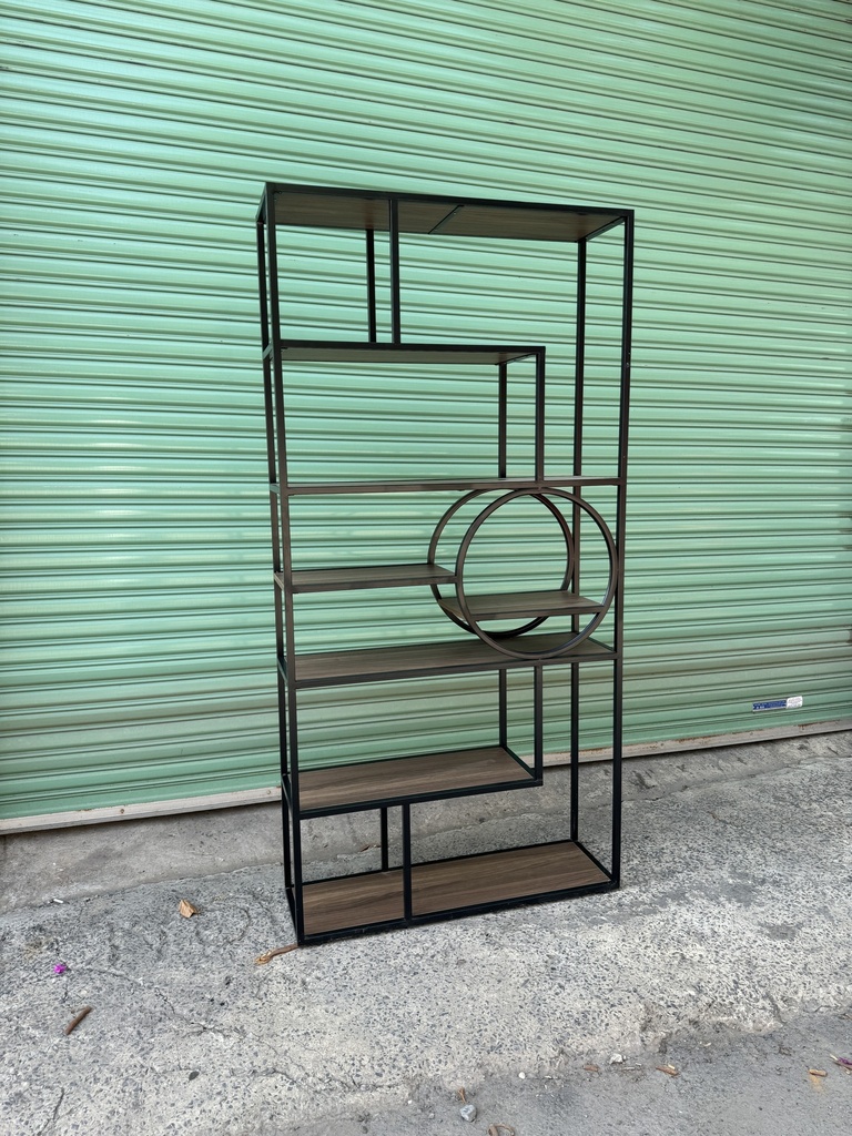 [LHS-10606] Kệ trang trí khung sắt mặt gỗ LHS-10606