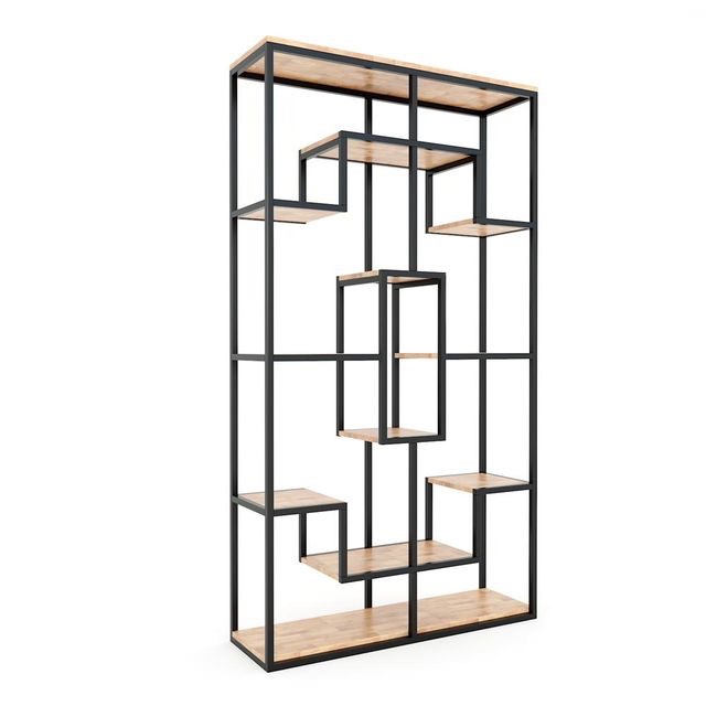 Kệ sắt trang trí mặt gỗ LHS-9952