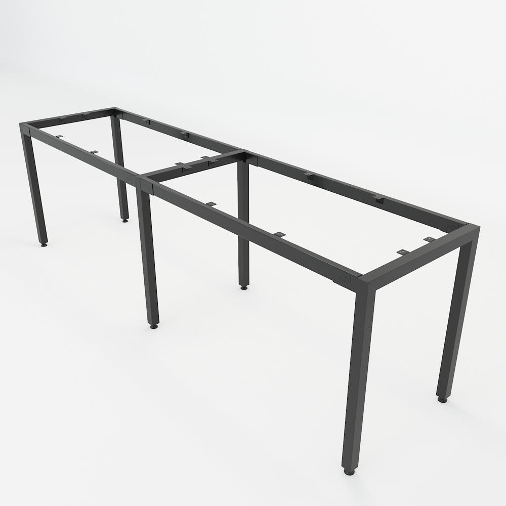 Chân sắt lắp ráp bàn cụm 2 nối tiếp 60x240cm hệ U.Koncept LHS-9082 Chỉ Khung Chân Sắt