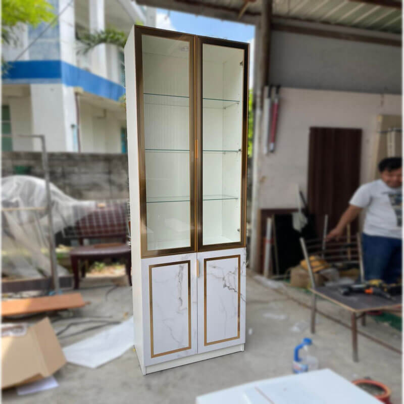 Tủ trưng bày gỗ công nghiệp cánh kính LHS-8976