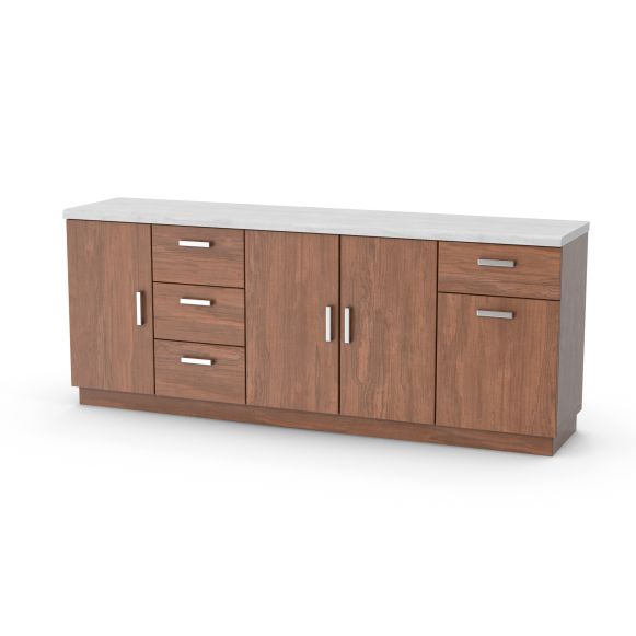 Tủ bếp MDF di động mặt đá LHS-8632