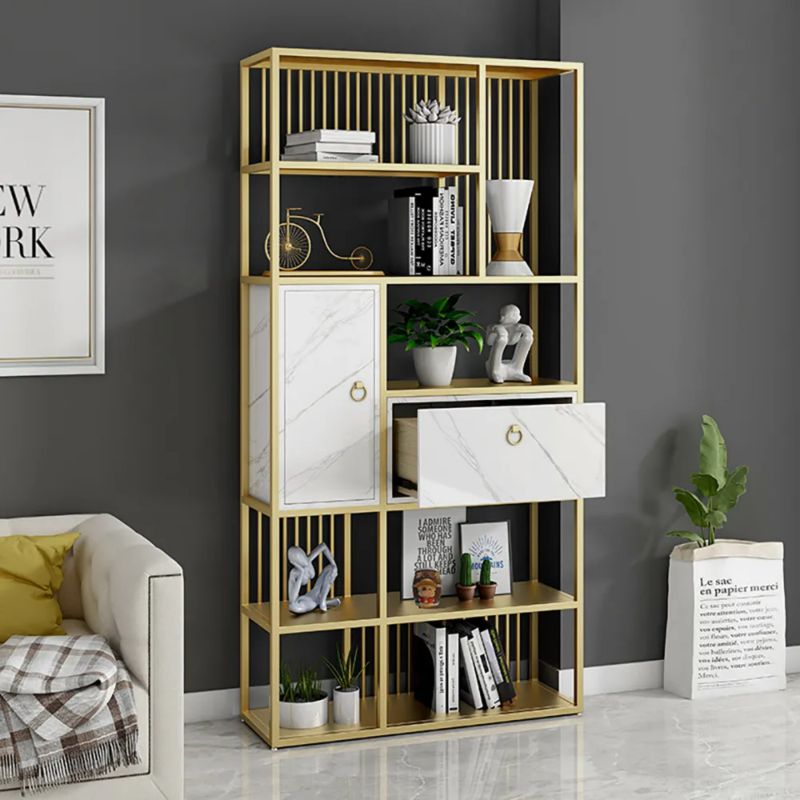 Kệ trang trí khung chân sắt mặt gỗ LHS-8619