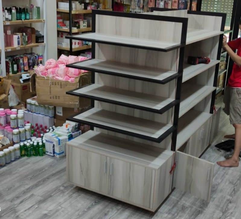 Kệ trưng bày sản phẩm shop mỹ phẩm My LHS-8581