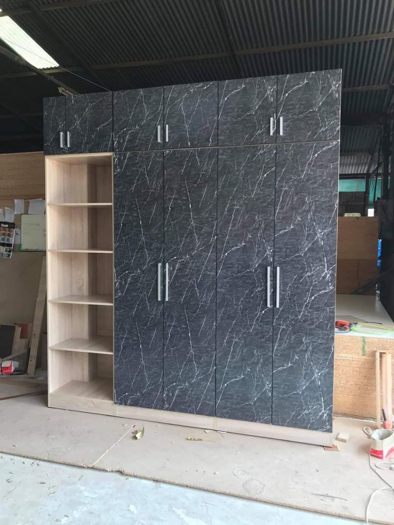 Tủ áo gỗ MDF phủ Melamin vân đá LHS-6990