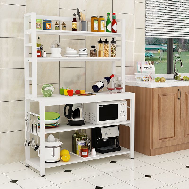Kệ bếp đa năng 5 tầng gỗ MDF khung sắt LHS-6790 Khung Trắng Màu trắng