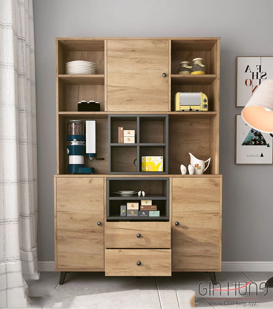 Tủ đồ nhà bếp bằng gỗ công nghiệp thiết kế tiện dụng LHS-6349