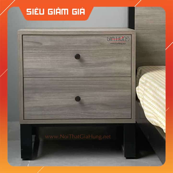 Tab đầu giường gỗ MDF chân sắt LHS-5884 MHG-723EV
