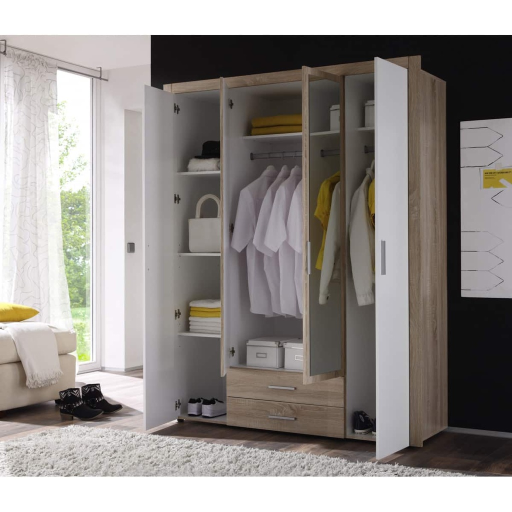 Tủ áo MDF có gương LHS-6168