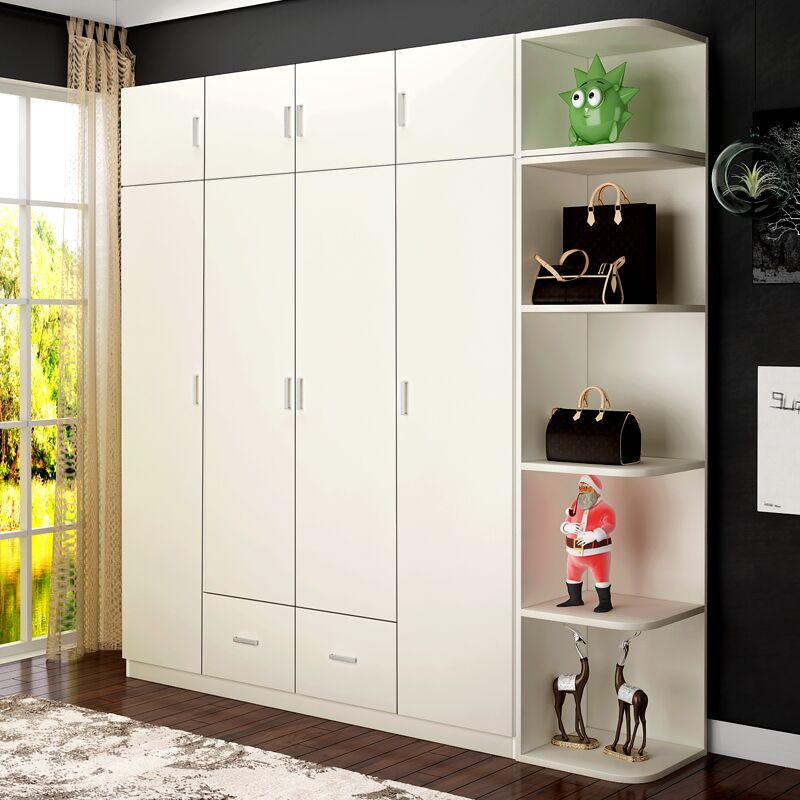 Tủ áo gỗ công nghiệp MDF màu trắng LHS-4928
