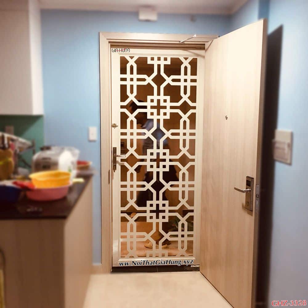 Cửa sắt chung cư CNC căn hộ Hiệp Thành Building LHS-8238