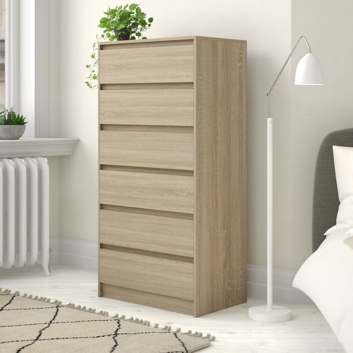 Tủ gỗ công nghiệp MDF chống ẩm 6 ngăn kéo LHS-5203