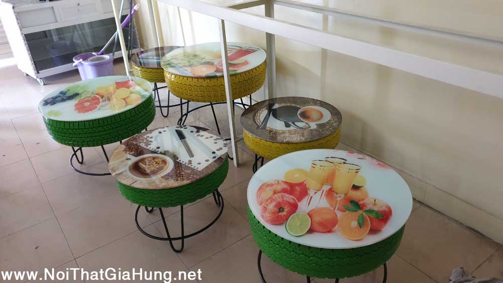 Mặt bàn cafe kính cường lực in tranh 3D LHS-5362