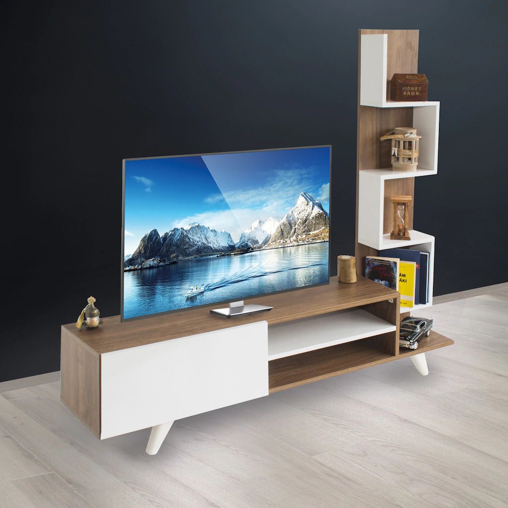 Bộ 2 món kệ tivi + kệ sách trang trí LHS-3350