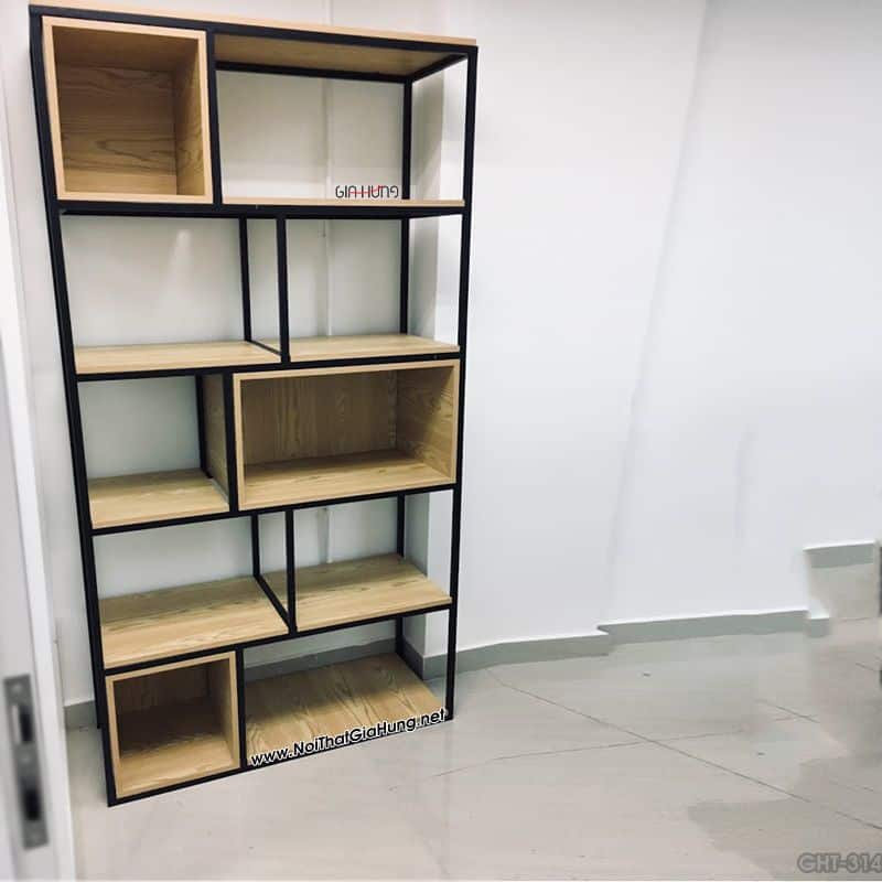 Kệ trang trí khung chân sắt mặt gỗ MDF chống ẩm LHS-3499
